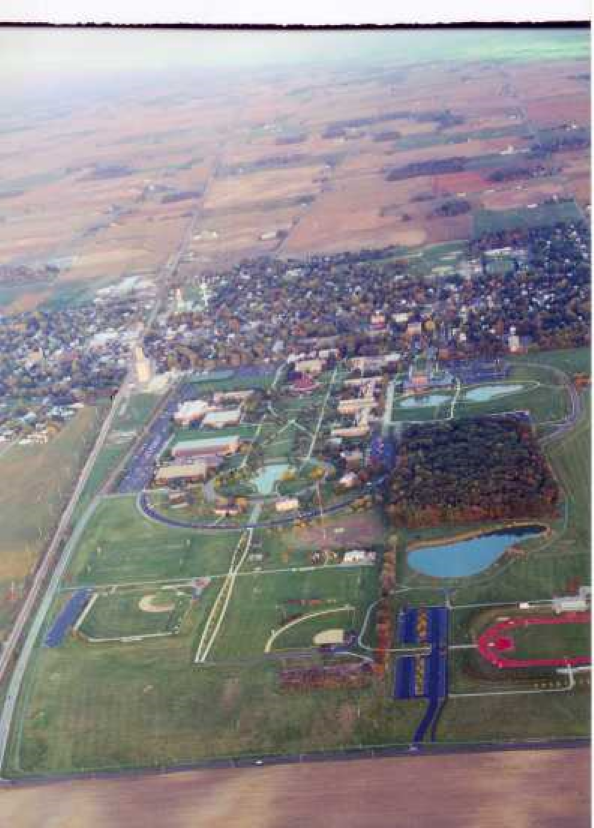Ada Ohio from the air.